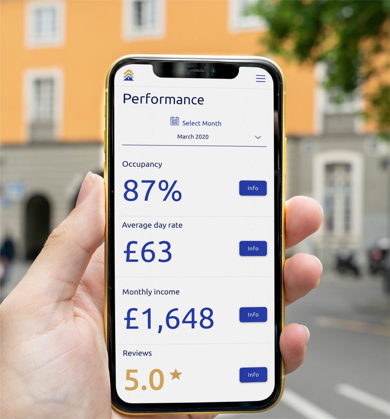 Host portal on a phone screen