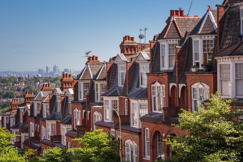 Row of houses in London