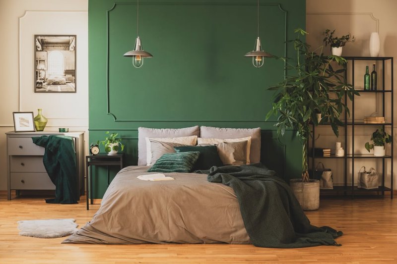 Green bedroom